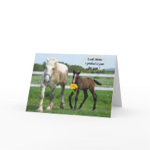 Horsy Mother's Day Greeting Card
