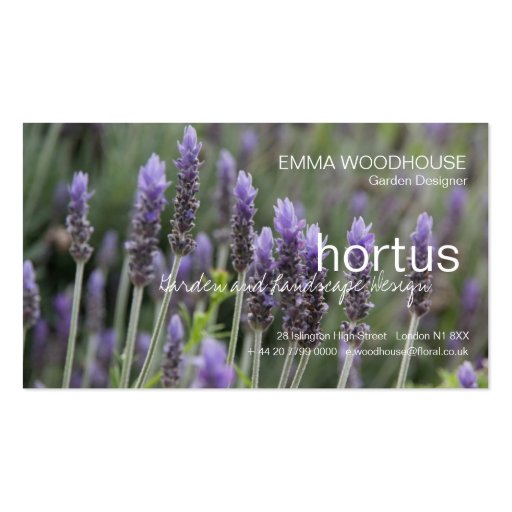 Hortus - Lavendar Business Card