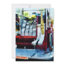 Hoses in Fire Truck Invitation