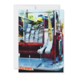 Hoses in Fire Truck invitations