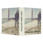 Hospice and Lighthouse at Honfleur by Seurat 3 Ring Binders