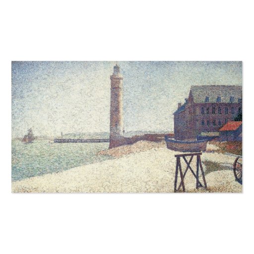 Hospice and Lighthouse at Honfleur by Seurat Business Card Templates (back side)