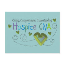 Hospice CNA Green Hearts Post Cards