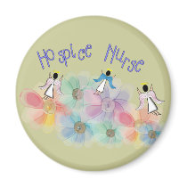 Hospice Nurse WHISPY Angels Design Fridge Magnets