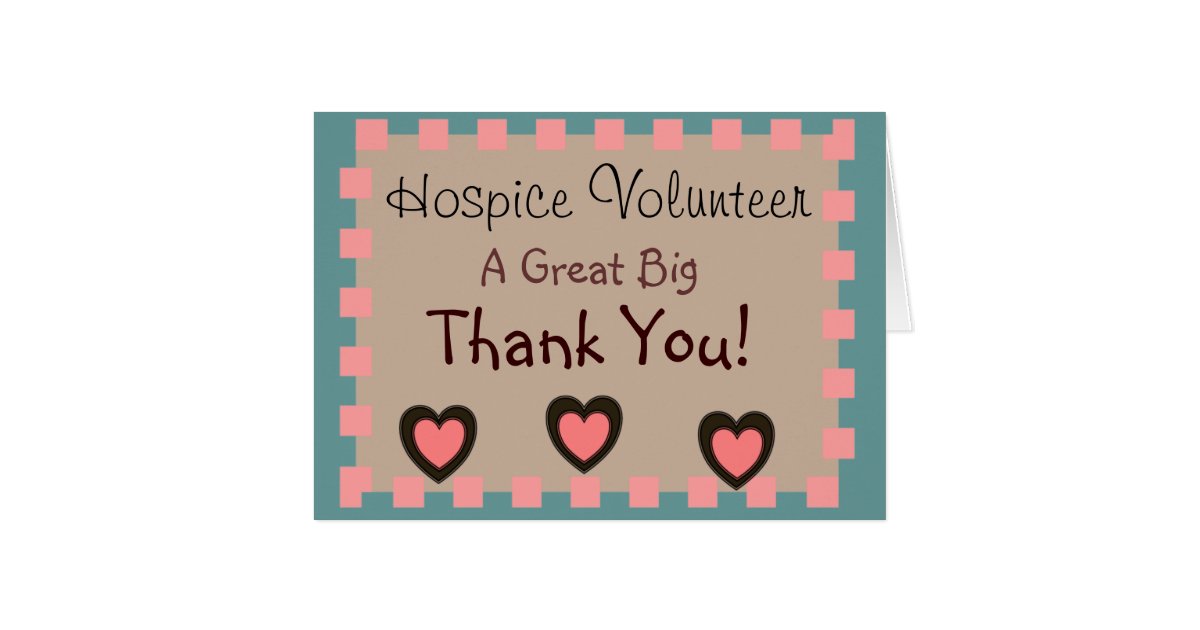 Hospice Volunteer Thank You Cards Zazzle