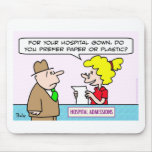 hospital gown paper plastic admissions mousepads