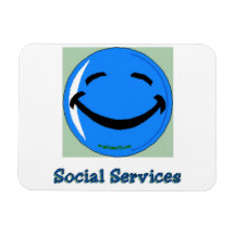 Hospital HF Social Services Rectangular Magnet