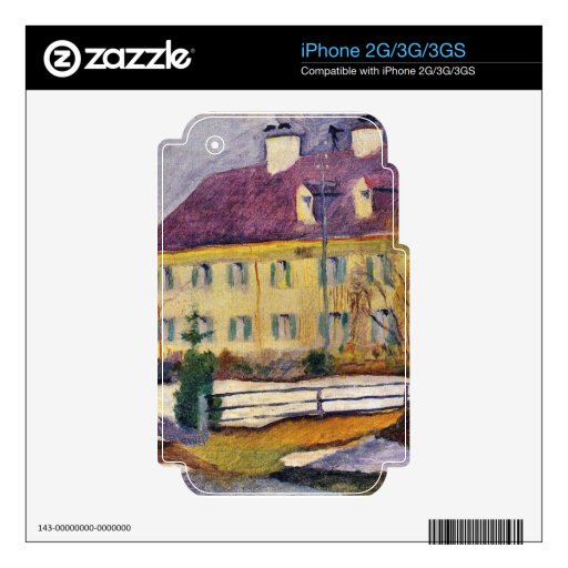 Hospital in Tegern Sea by August Macke iPhone 3GS Skin