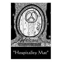 "Hospitality Mat" ACEO Art Trading Card business cards by An_Artist_Pad "Hospitality Mat" ACEO Art Trading Card business cards