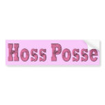 hoss posse pink bumper sticker