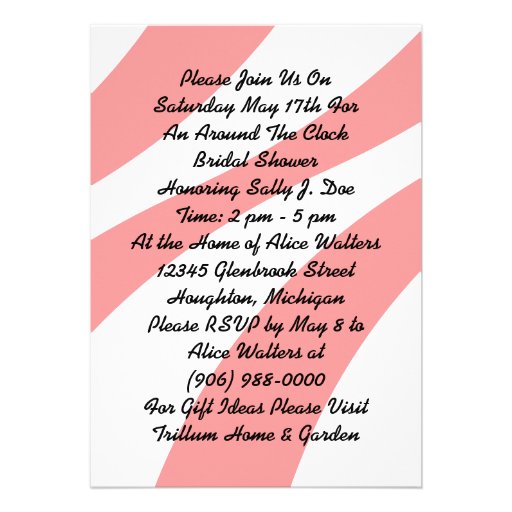 Host Around The Clock Bridal Shower Invitations