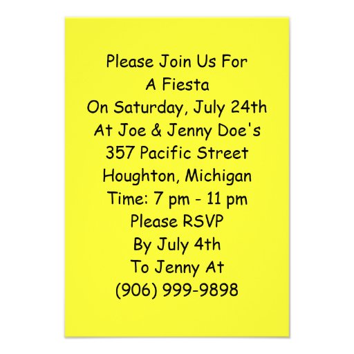 Host Mexican Fiesta Themed Parties Invitations