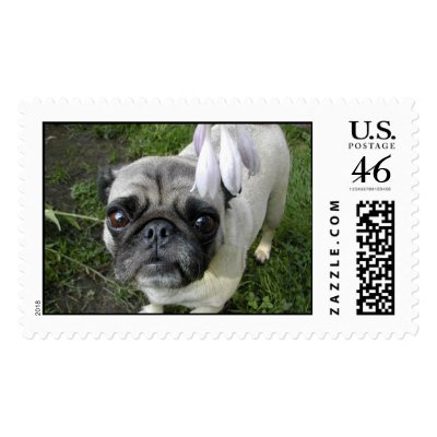 Hosta Pug Stamp by flowingcreek