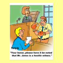 HOSTILE WITNESS postcards
