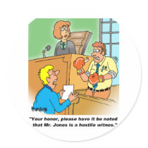 HOSTILE WITNESS STICKER