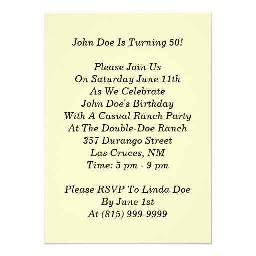 Hosting Western Themed Milestone Birthday Party Announcement