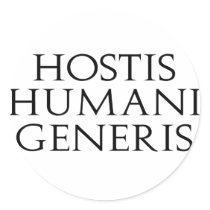 Hostis Humani Generis Stickers by alternateworlds Hostis Humani Generis Stickers