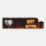 Hot Actor fire and red marble Bumper Sticker