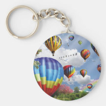 Hot air ball remunerations key chains