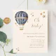 Hot Air Balloon Blue Boy Baby Shower Invitation Zazzle