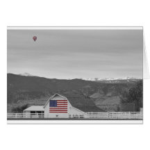 Hot Air Balloon Boulder Flag Barn and Eldora BWSC Card