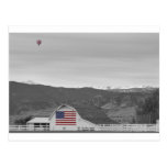 Hot Air Balloon Boulder Flag Barn and Eldora BWSC Postcard