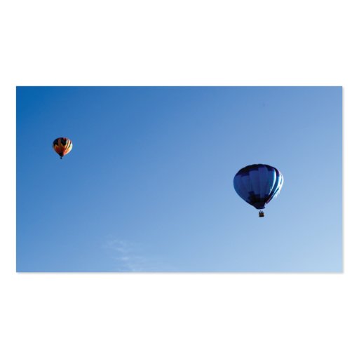 Hot air balloon business card templates (front side)