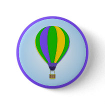 Hot Air Balloon Button by mariannegilliand Hot Air Balloon Button