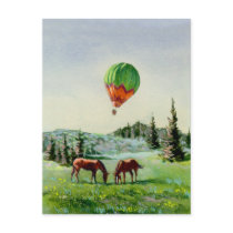 HOT AIR BALLOON by SHARON SHARPE postcards by sharonsharpe HOT AIR BALLOON by SHARON SHARPE postcards