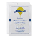 Hot Air Balloon Elegant Graduation Invitation
