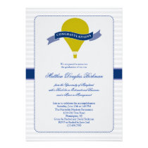 Hot Air Balloon Elegant Graduation Invitation invitations
