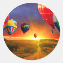 hot air balloon image sticker