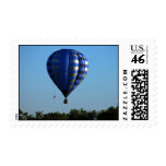 Hot air balloon in flight postage postage