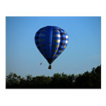 Hot air balloon in flight postcard