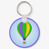 Hot Air Balloon Keychain by mariannegilliand Hot Air Balloon Keychain