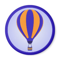 Hot Air Balloon Magnet by mariannegilliand Hot Air Balloon Magnet