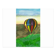 Hot Air Balloon Post Card