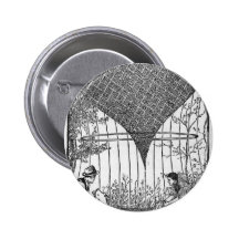 Hot Air Balloon Ride Pinback Button