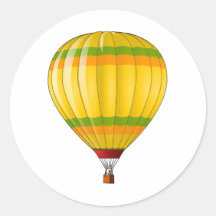 Hot Air Balloon Round Sticker