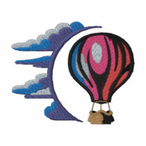 Hot Air Balloon Scene embroidered shirts by ZazzleEmbroidery Hot Air Balloon Scene embroidered shirts