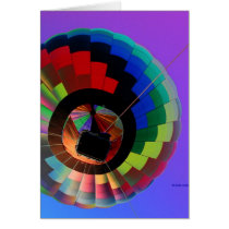 Hot air Balloon Solarized! Greeting Card