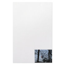 Hot air balloon Through Trees Custom Stationery