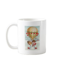 Hot Air Balloon Vintage Valentine Mugs