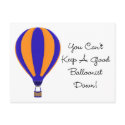 Hot Air Balloonist Postcard by mariannegilliand Hot Air Balloonist Postcard