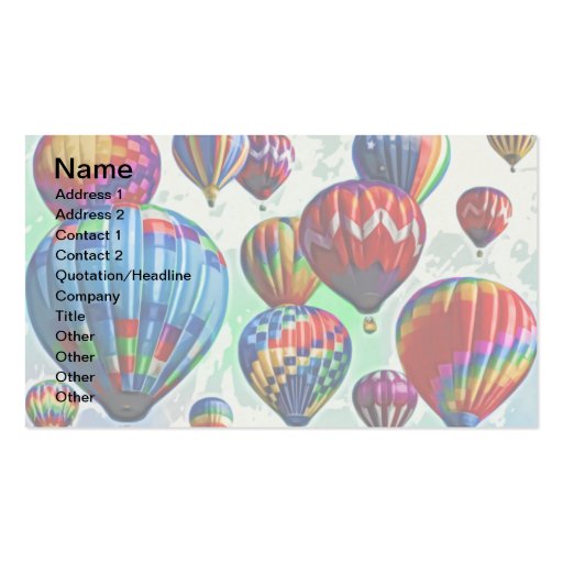 Hot Air Balloons Business Card Templates
