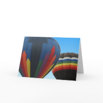 Hot Air Balloons In Flight Card