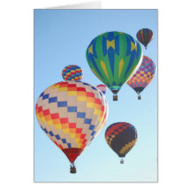 Hot Air Balloons Rising Greeting Cards