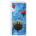 hot air balloons watercolor painting illustration rack card design