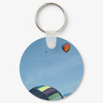 Hot air balloons, with parachute keychains by bluebirdcanflyphotos Hot air balloons, with parachute keychains