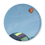 Hot air balloons, with parachute magnets